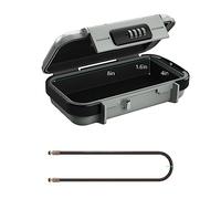 Cassetta di Sicurezza, Cassetta di Sicurezza for Chiavi da Esterno, Portatile Cassaforte Serratura a Combinazione a 4 Cifre con Corda Campeggio all'aperto Escursionismo Sport Palestra(Szary)