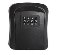 Cassetta Di Sicurezza Con Chiave Scatola di sicurezza con chiave in plastica, codice password a 4 cifre, senza chiave, for la casa, cassaforte for chiavi, scatola di immagazzinaggio segreta(Black)