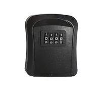 Cassetta Di Sicurezza Con Chiave Scatola di sicurezza con codice password a 4 cifre for esterni, senza chiave, for la casa, in plastica, con chiave, scatola di sicurezza for riporre segreti(Black)