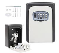 Cassetta di sicurezza con codice a 4 cifre, Cassaforte per Chiavi Montata a Parete, Cassetta di Sicurezza a Chiave Impermeabile, Cassetta portachiavi impermeabile e antiruggine, per casa, garage