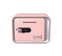 Cassetta di sicurezza con serratura a chiave e password per gli studenti, ufficio a casa, spazio nascosto per gioielli in contanti(Pink)