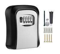 Cassetta di sicurezza con serratura a parete, con combinazione a 4 cifre, codice ripristinabile, cassetta di sicurezza, per esterni, per auto, casa, appartamento, garage