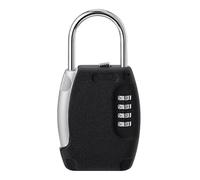 Cassetta di sicurezza for la casa con combinazione a 4 cifre, serratura, contenitore for chiavi da parete, cassetta for esterno, nera