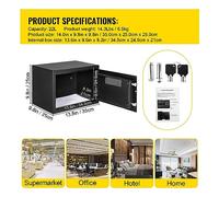 Cassetta di sicurezza for serrature for impronte digitali 0.8/1.7/2.1 piedi cubi Salvadanaio segreto elettronico digitale nascosto for pistole for soldi del negozio Per uso commerciale