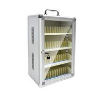 Cassetta di sicurezza in alluminio per cellulari con chiave, 24 scomparti, organizer per cellulari, per riporre cellulari a parete in ufficio, in sala riunioni o al ristorante(Silver,48-bit)
