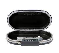 Cassetta di sicurezza, mini cassaforte portatile con combinazione, password di blocco, gioielli, contanti, carte, telefono, piccole scatole di stoccaggio con cavo metallico fisso(5900D Black)