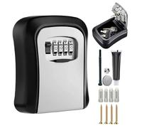 Cassetta di sicurezza per chiavi con montaggio a parete - Cassaforte con combinazione a 4 cifre per la conservazione sicura delle chiavi | Serratura a codice ripristinabile con involucro metallico res