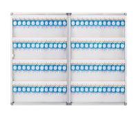 Cassetta di sicurezza per chiavi da parete con ganci e targhette numerate. Deposchiavi per hotel, agenzie immobiliari, uffici. Durevole, facile da accedere. Organizza le chiavi senza sforzo.