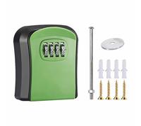 Cassetta di sicurezza per chiavi da parete, misura S, verde, con combinazione a 4 cifre, impermeabile, per casa, garage, scuola