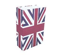 Cassetta di sicurezza per libri con dizionario, cassetta di sicurezza nascosta per oggetti di valore, gioielli e denaro, custodia in lega di alluminio ABS con 2 chiavi, soluzione (Tipo di bandiera