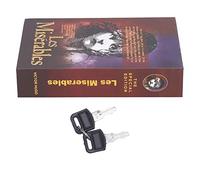 Cassetta di sicurezza per libri di simulazione, cassetta di sicurezza con chiave 22,2x15,3x4,5 cm / 8,7x6,0x1,8 pollici Serratura portatile in metallo nascosta per contanti, carte