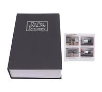 Cassetta di sicurezza per libri Innovativa cassaforte per dizionario medio con serratura codificata per conservare denaro, gioielli, carte, documenti, acciaio inossidabile ABS (Nera)