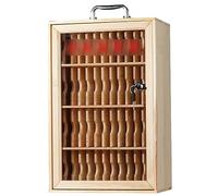 Cassetta di sicurezza per telefono cellulare con serratura, cassetta di sicurezza portatile per casa e ufficio, porta trasparente, 24/36/48/60 bit in legno