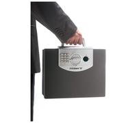 ARREGUI Bric C9547 Cassetta di sicurezza con apertura elettronica per trasportare documenti e denaro | Cassetta Portavalori in acciaio | Cassaforte portatile a valigetta de 32 cm di larghezza | Nero