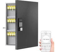 Cassetta di sicurezza WeHere 72 Key Lock Box, armadietto intelligente for chiavi montato a parete, OTP/APP Bluetooth/codice fisso for la gestione delle chiavi(72 key With gateway)