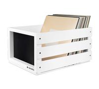 Cassetta Dischi Vinile in Legno Cassa Porta Vinili 50-80 Dischi 42,9x34,4x22,9cm
