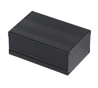 Cassetta Elettrica in Alluminio, Scatola di Giunzione Impermeabile Split Type, 46x76x110mm Nera Sabbiata - Alta Resistenza, Dissipazione Termica, Adatta a Progetti DIY (Stile a strisce)