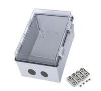 Cassetta Elettrica in Plastica ABS Antipolvere Impermeabile IP65, Scatola di Derivazione con Coperchio Trasparente in PC, Passacavi e Piastra di Montaggio, Staffe a Parete(30x30x17cm/12x12x6.7in)