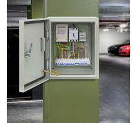 Cassetta elettrica per esterni, cassetta elettrica esterna IP55, chiudibile a chiave, in acciaio freddo, montaggio a parete, per industria, impianto solare, 25x30cm, grigio