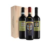 Cassetta Fattoria dei Barbi con Rosso dei Barbi, Brunello e Rosso di Montalcino