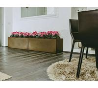 Cassetta fioriera liscia moderna vaso 100x40xh40cm in Resina NO PLASTICA