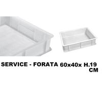 Casseruola Service Forato Filop 60x40x19 Bianco Giganplast