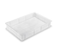 1 Cassetta service per alimenti fondo pieno lati forata 60X40 H 10 per pane