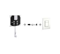 CASSETTA GROHE DOPPIO SCARICO AD INCASSO CON PLACCA B.CA SKATE COSM. E CANOTTO