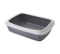 Cassetta igienica con bordo Savic Iriz - 50 cm - grigio chiaro / bianco