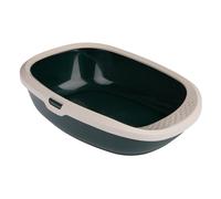 Cassetta igienica kooa al 100% in plastica riciclata - verde scuro / beige