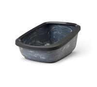 Cassetta igienica Savic Aseo Jumbo con bordo alto - grigio marmorizzato / bianco