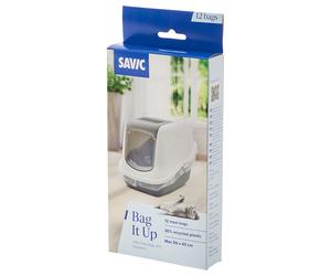 Cassetta igienica triangolare Savic Rincon con bordo - 12 pz Sacchetti igienici Savic Bag it Up Litter, Maxi,