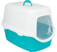 Trixie Vico Aquamarine/Bianco, Lettiera Coperta Per Gatti 56X40X40 Cm