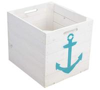 Cassetta in legno, scatola portaoggetti adatta per tutti i ripiani Kallax e mensole Expedit, sistemi Kallax, cassetta per vino, cassetta per frutta, scatola per ripiani, dimensioni 33 x 37,5 x 32,5 cm
