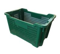 CASSETTA IN PLASTICA AGRICOLA FORATA PER ALIMENTI FRUTTA OLIVE IMPILABILE 5 PZ