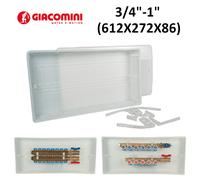 Cassetta in plastica per collettori 3/4" o 1" con coperchio GIACOMINI 612x272x86