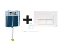 CASSETTA INCASSO TODINI IDEA BLU 4,5 CON PLACCA BIANCA 2 PULSANTI CON IGENIZZANT