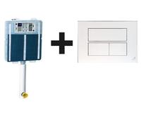 CASSETTA INCASSO WC VASO TODINI IDEA BLU 4,5 CON PLACCA BIANCA 2 PULSANTI