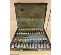 Cassetta Legno 26 Tubi Acrilico Polycolor 20ml + Accessori