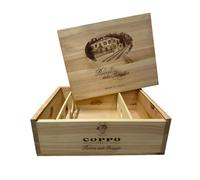 Cassetta Legno VUOTA Coppo Canelli Riserva Della Famiglia Barbera Nizza da 3 bot