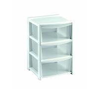 Stefanplast Cassettiera 3 Cassetti 40X40 H 63 Bianca
