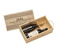 Cassetta Marchesi con Barolo e Champagne Mailly, 2 bottiglie da 0,75 ℓ