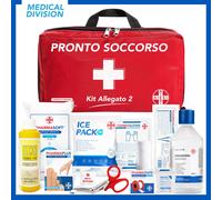 AIESI® Cassetta medica di pronto soccorso (Borsa) con ALLEGATO 2 per aziende meno 3 dipendenti, Conforme DM388/DL81, Made in Italy
