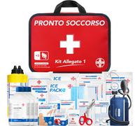 CASSETTA MEDICA DI PRONTO SOCCORSO BORSA CON SFIGMOMANOMETRO KIT EMERGENZA SANIT