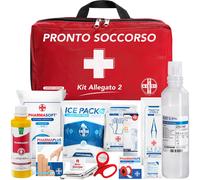 CASSETTA MEDICA PRONTO SOCCORSO BORSA CON ALLEGATO 2 PER AZIENDE EMERGENZE SALUT