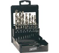 CASSETTA METALLICA SET 19 PUNTE ACCIAIO HSS RETTIFICATE 1-10 CON 0.5 REITOOL