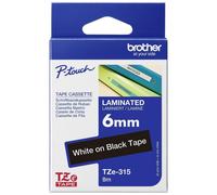 Cassetta nastro Brother TZe TZe-315 Colore Nastro: Nero Colore carattere:Bianco