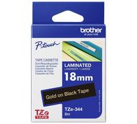 Cassetta nastro Brother TZe TZe-344 Colore Nastro: Nero Colore carattere:Oro 18