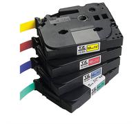 Brother tze-641 nastro per etichettatrice nero su giallo