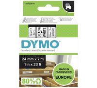 Cassetta nastro DYMO D1 53713 Colore Nastro: Bianco Colore carattere:Nero 24 mm